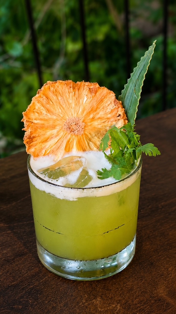 Pineapple cilantro signature cocktail